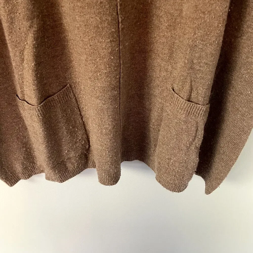 WooLovers Cashmere & Merino Pocket Tunic in Pecan Marl Size Medium - Picture 10 of 16